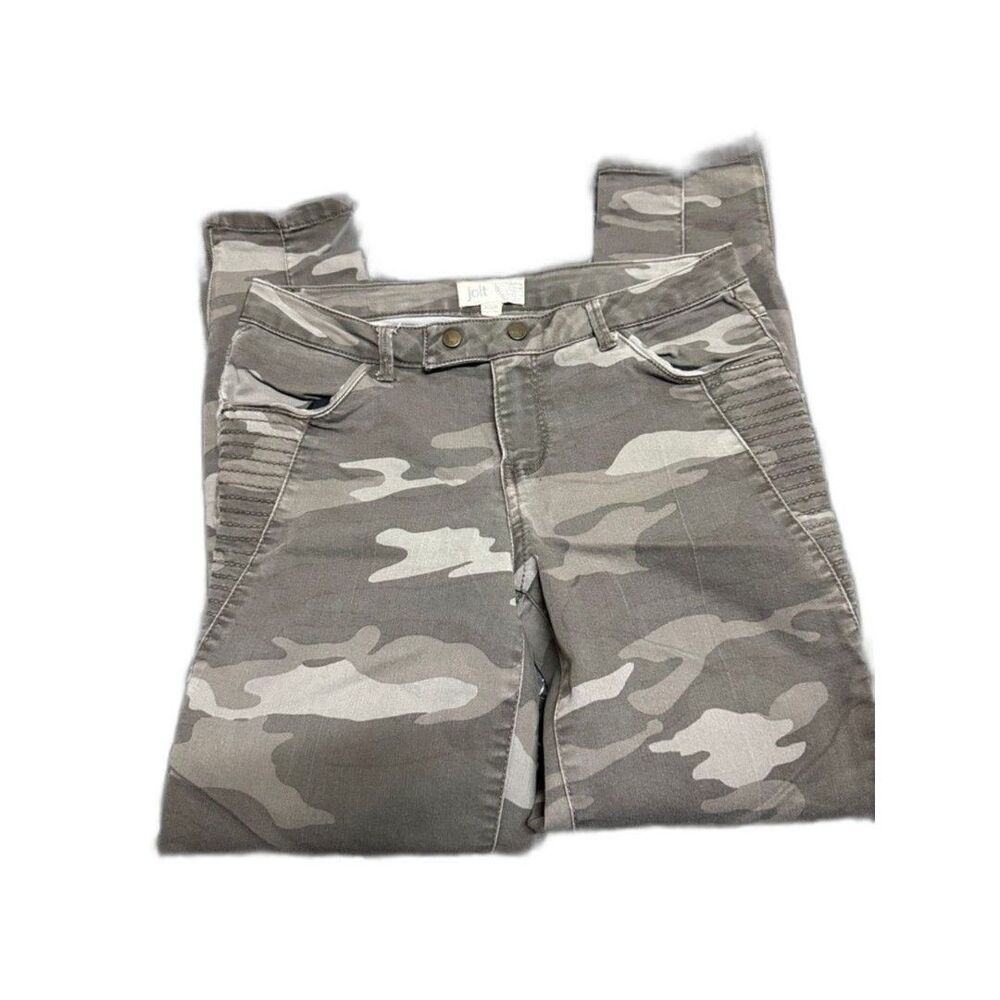 Jolt Gray Button-Front Skinny Jeans